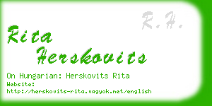 rita herskovits business card